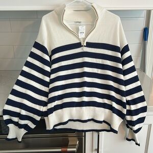 J. Crew Factory women’s striped sweater - new with tags, size xl